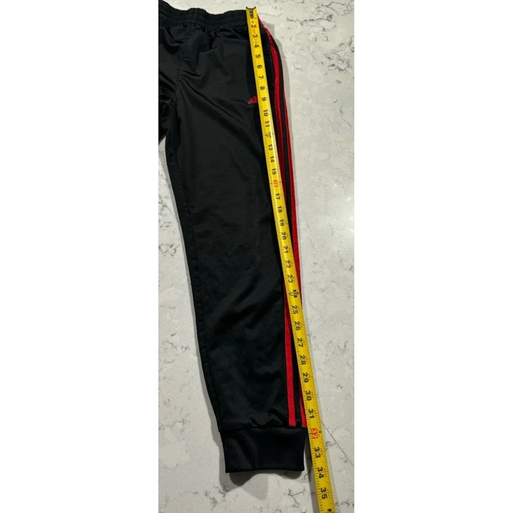 Adidas Track Pants Youth Medium Plus 10/12 Black Athletic Sportswear Athleisure
